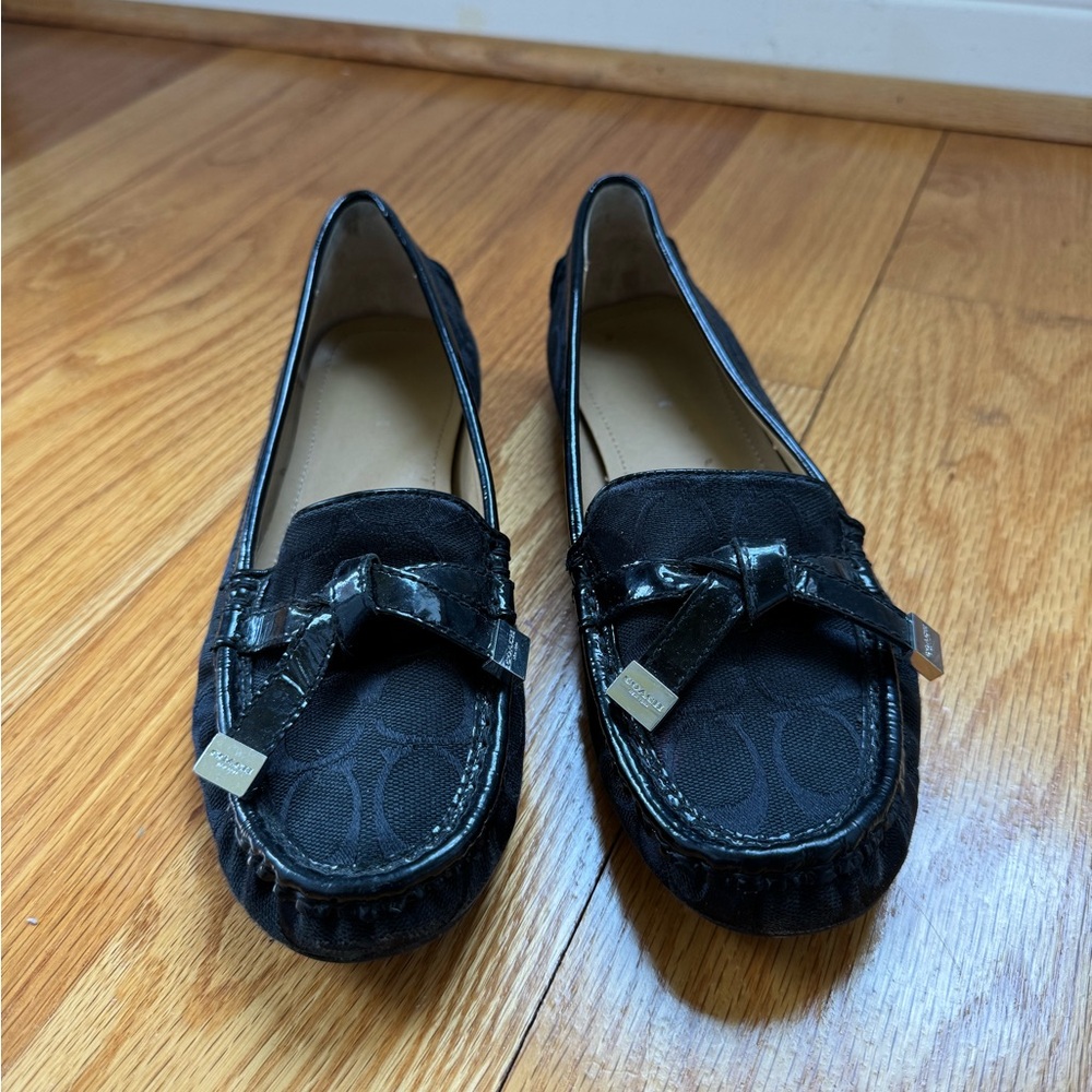 Coach Signature Black Loafers